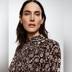 Flowy printed dress from mango